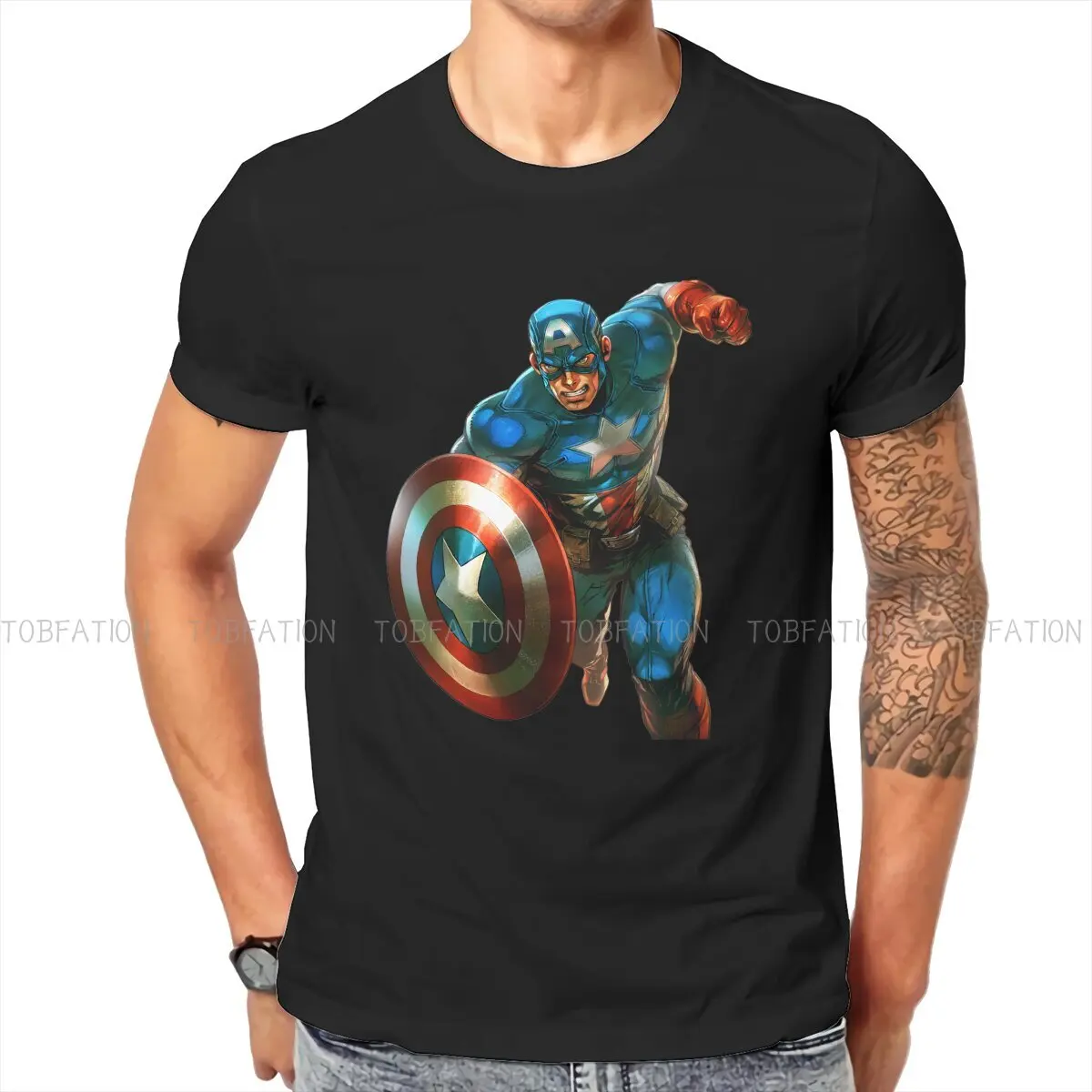 

Angry Man Men TShirt Disney Captain America Film O Neck Short Sleeve Fabric T Shirt Humor High Quality Gift Idea