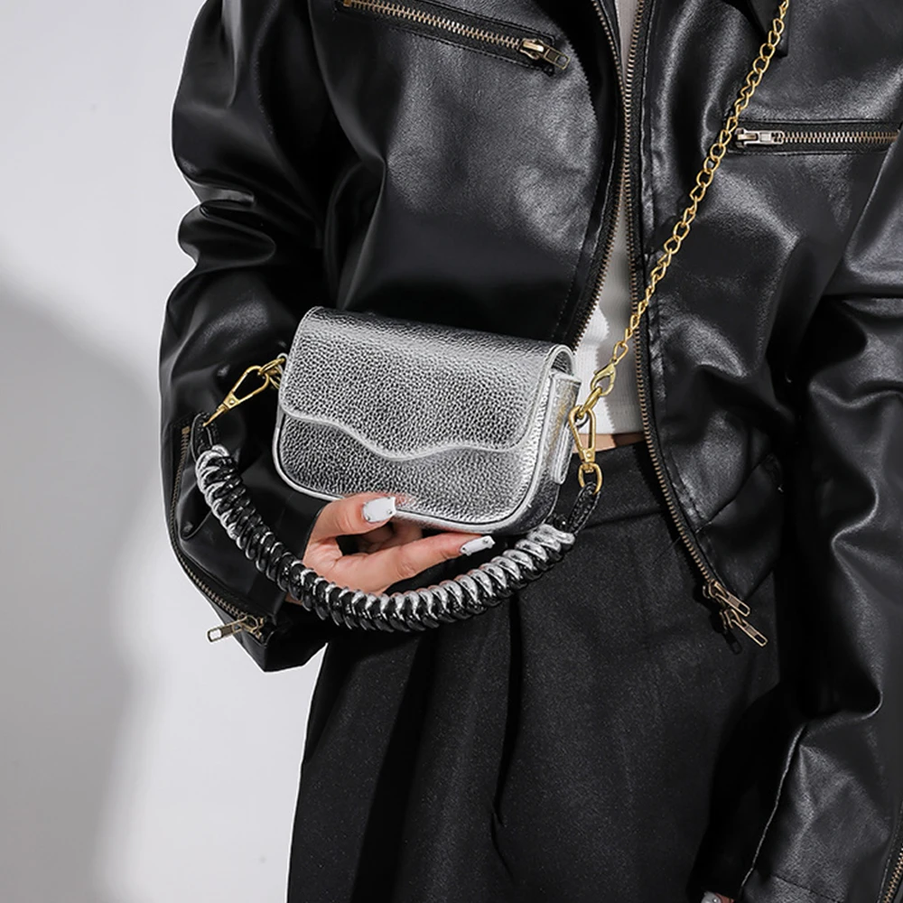 Wire Handle Women Handbag Candy Color Crossbody Bags for Women Chains Shoulder Bag Mini Phone Flap Purses Designer Bag Coin Tote