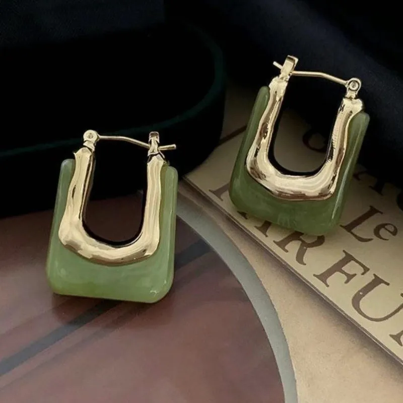 Винтажные U-образные серьги-кольца