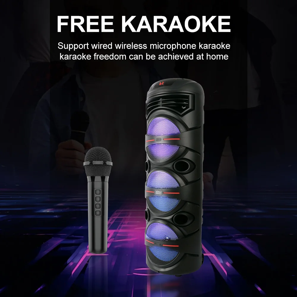 Фото Caixa De som 3000 Вт мощный Bluetooth-динамик 12-дюймовый уличный портативный сабвуфер 3D стерео объемный звук колонка музыкальный центр №4
