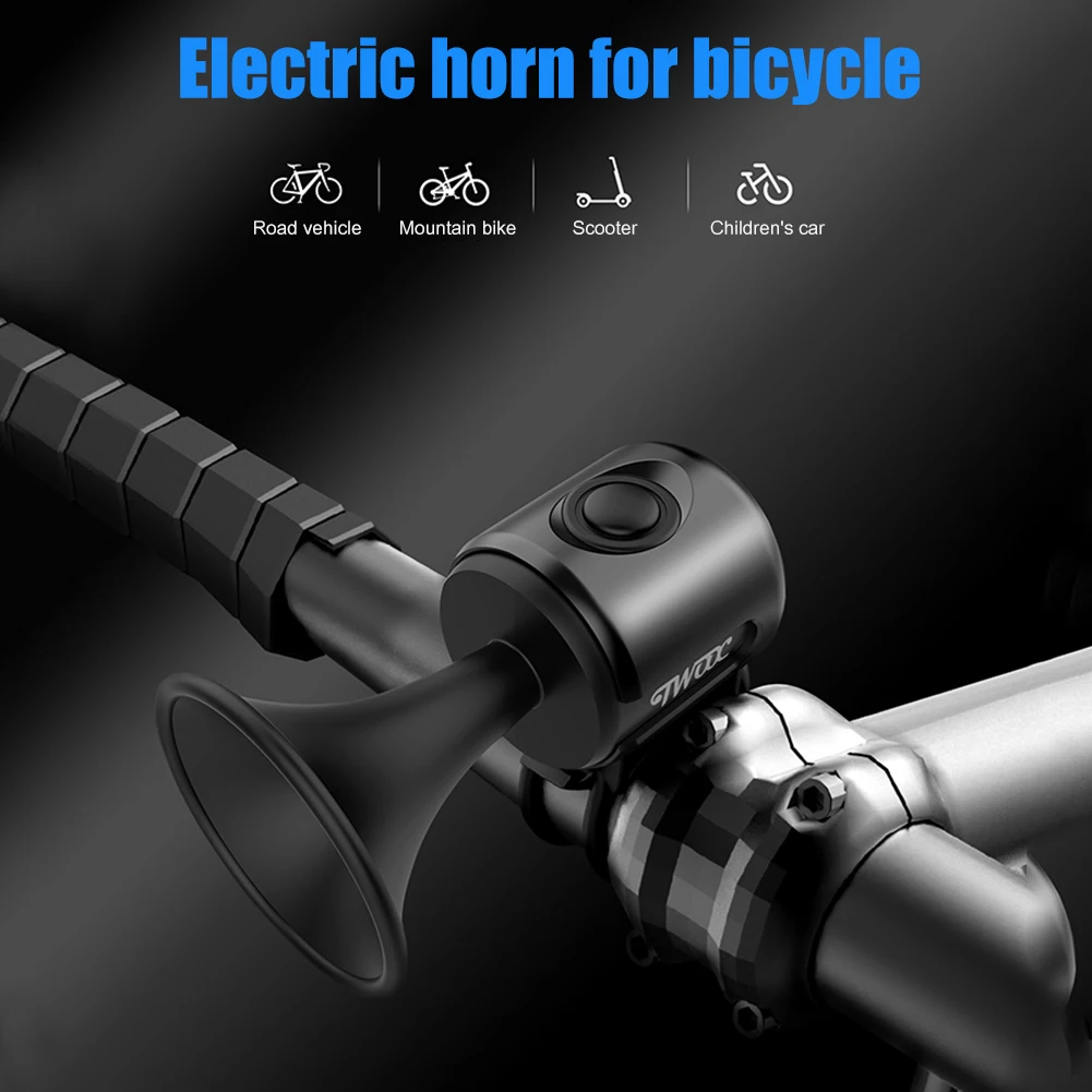 

Mountain MTB Bike Electronic Loud Horn Anti-Theft Waterproof Warning Safety 120dB Electric Bicycle Scooter Handlebar Alarm Ring