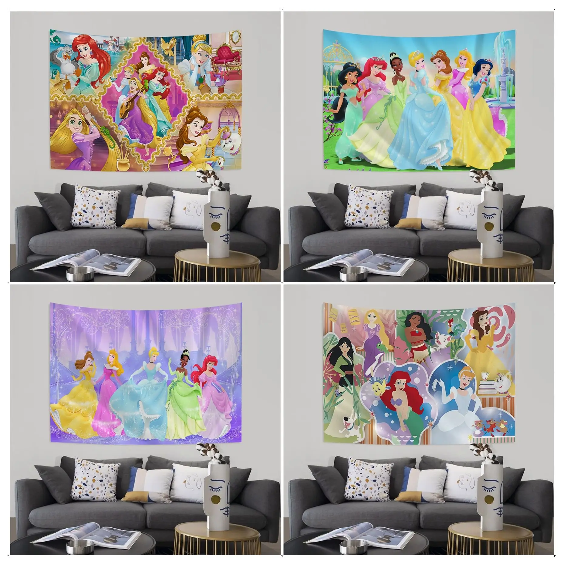 Настенные гобелены Disney Princess Hippie для гостиной дома и общежития Декор искусство