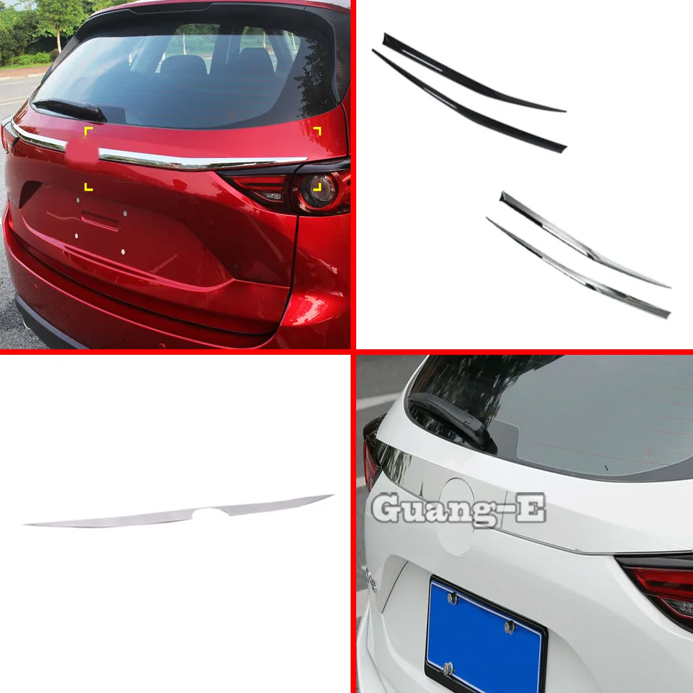 Car Sticker Stainless Steel Rear Door Tailgate Frame Plate Trim Lamp Trunk For Mazda CX-5 CX5 2017 2018 2019 2020 2021 2022