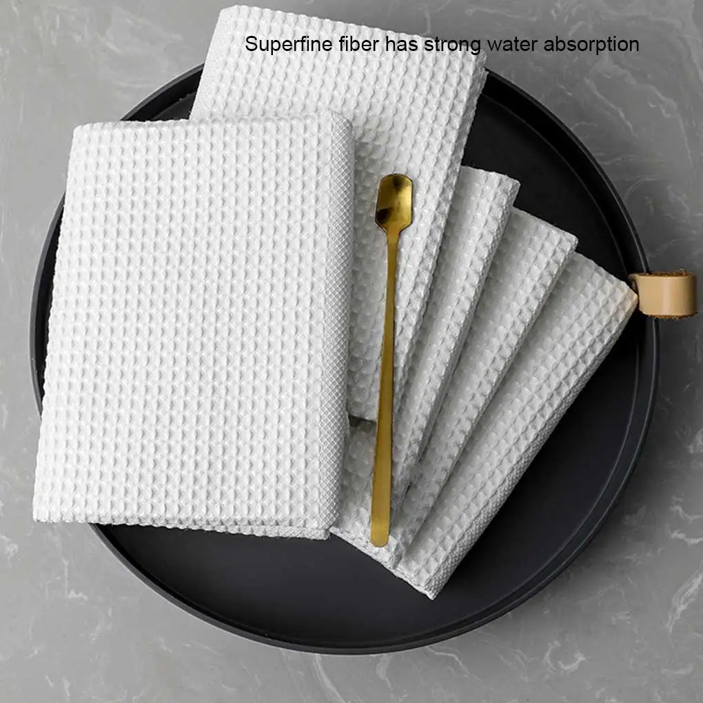 

Home Washcloth Table Wiper Cleaning Supplies Microfiber Fine Workmanship Water Absorption Washable Cutlery Wipers Wiping Rag