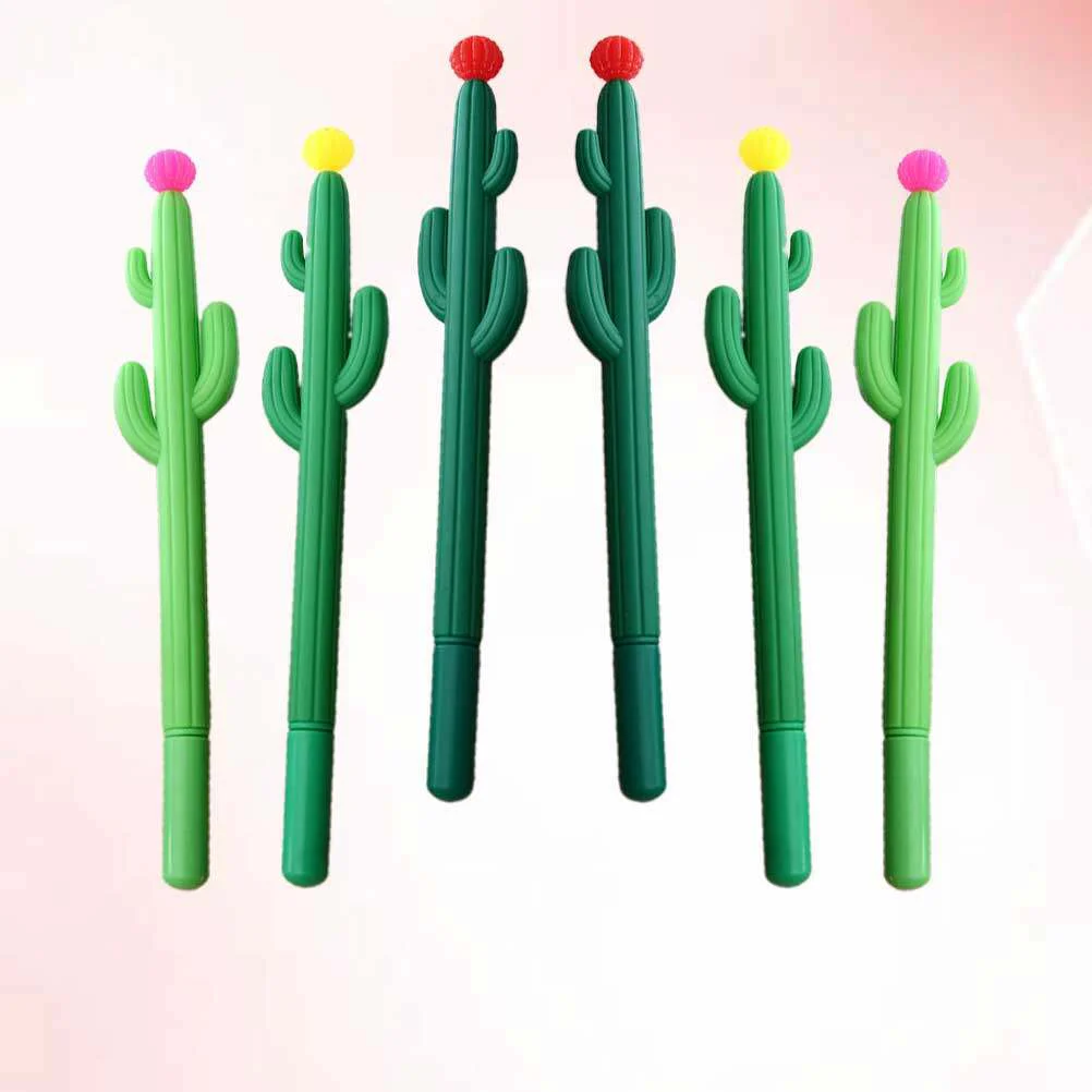 

Аксессуары, гелевая ручка, ручки для подписей, шариковая ручка С КАКТУСОМ, искусственное письмо