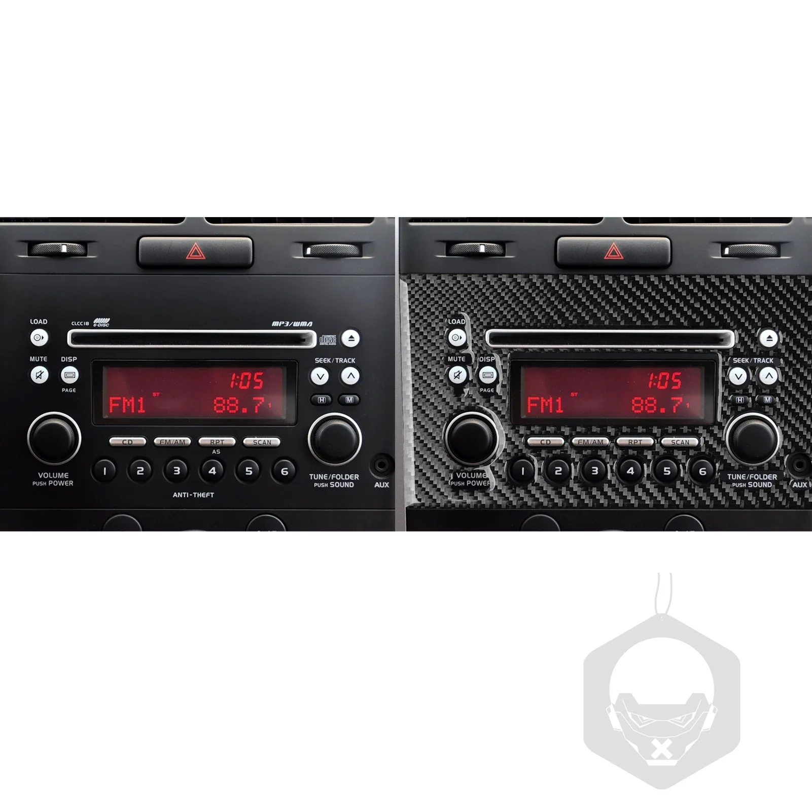 Для Suzuki Grand Vitara 2006-2013 автомобильные аксессуары из настоящего углеродного волокна