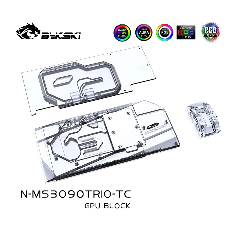 Блок графического процессора Bykski Active Backplane для MSI RTX3090 3080Ti 3080 Gaming X Trio/Suprim