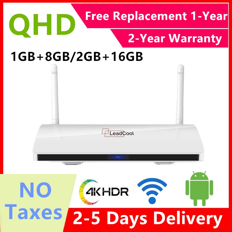 

Genuine Leadcool QHDTV Android9.0 Smart TV Box French Warehouse Duty Free Quad-core8G 16Gsmart europe iptv internet set-top box