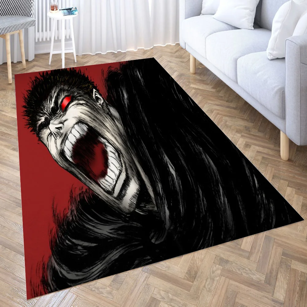 

Berserk Rug Floor Mats Carpet for Living Room Doormat Plush Non-slip Chair Mat Bathroom Carpet Furry Carpet In The Bedroom