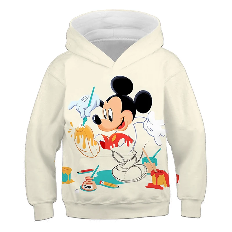 

Boys' Mickey Mouse Sweaters Autumn Clothes Children Spring Cartoon Hoodies Tops Girls Long sleeved Outwear 3-14Years