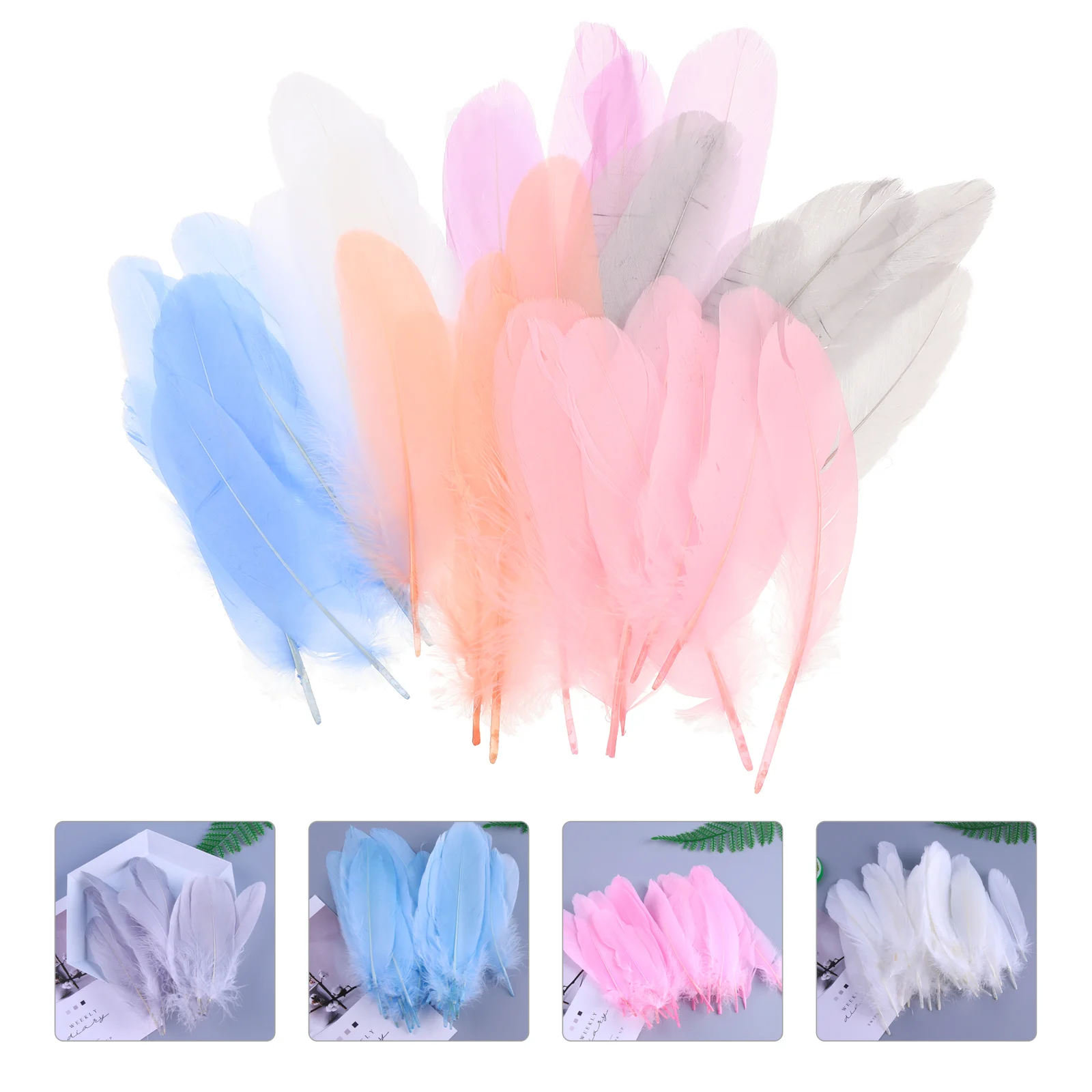 

300pcs Feathered Accessory Plume Trim DIY Crafts Plume Plume Trim For Dress Decor Plume For DIY