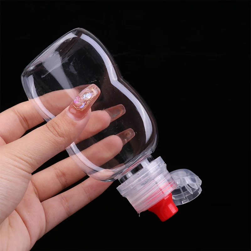 

95ml Transparent Sauce Bottle W/Lid Honey Jam Squeeze Bottle Condiment Dispenser
