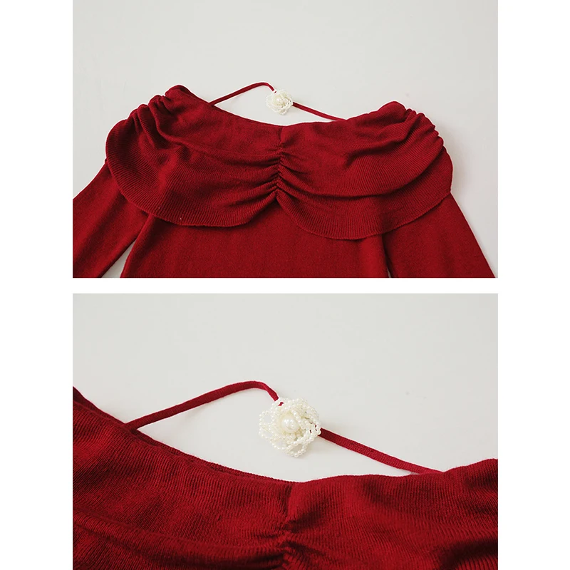 Женская трикотажная футболка с открытыми плечами пуловер составного кроя