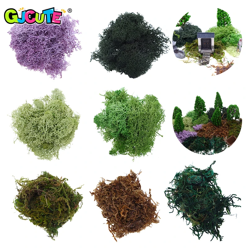 

1:12 Dollhouse Miniature Moss Simulated Coral Grass Green Plants DIY Micro Landscape Sence Model Doll House Decor Accessories