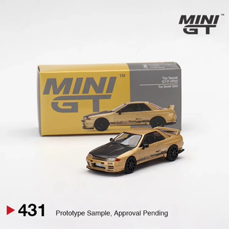 Фото Mini GT Литой под давлением масштаб 1:64 TOP SECRET GTR R32 VR32 Имитация сплава Модель автомобиля Коллекция Дисплей Игрушка в подарок Статические подвески №1