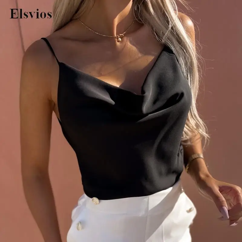 

Женская блузка без рукавов, с рюшами и открытой спиной