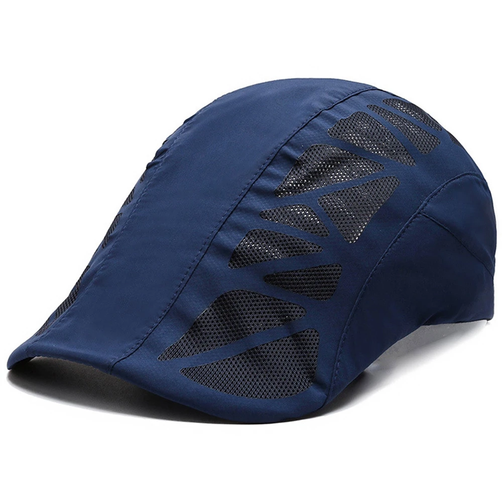

Breathable Sunshade Adjustable Cozy Cotton Newsboy Hat Men Mesh Flat Golf Caps