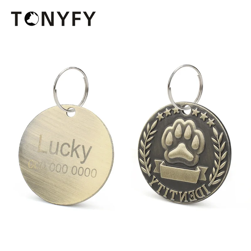 

Pet Cat Dog ID Tag Collar Accessories Personalized Custom Engraved Necklace Chain Supplies Dog Tag Name Anti-lost Pendant DIY