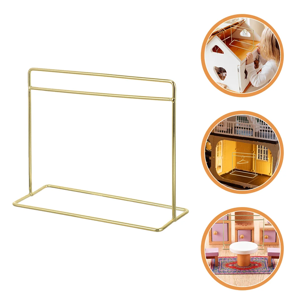 

Clothes Rack Hanger Miniature Dress Furniture Hangers Baby Coat Accessories Holder Toy Mini House Organizer Garment Toys