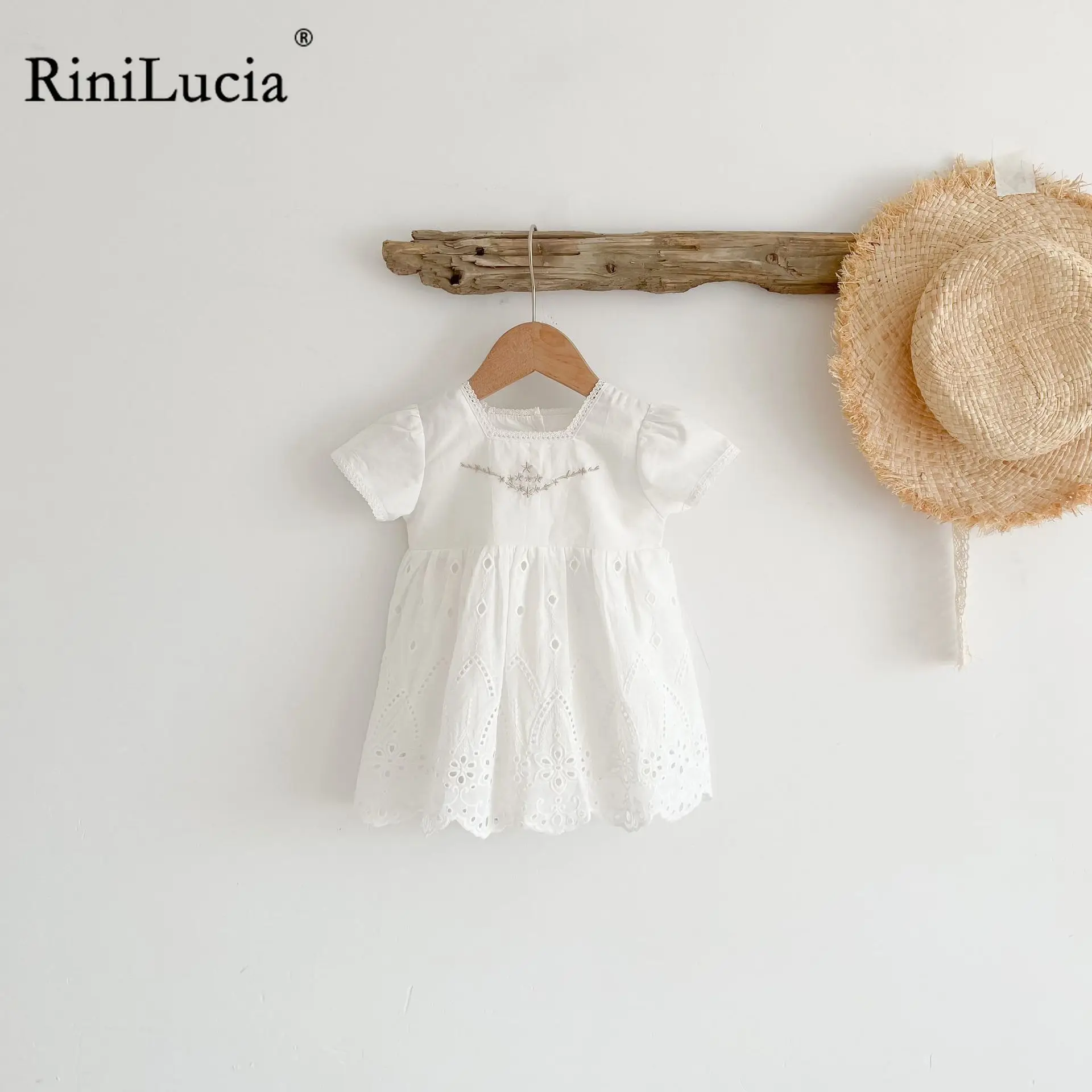 

RiniLucia Infant Baby Girl Romper Dress Knit Cotton Bodysuit Tutu Skirt One Piece Princess Birthday Valentine's Day Clothes