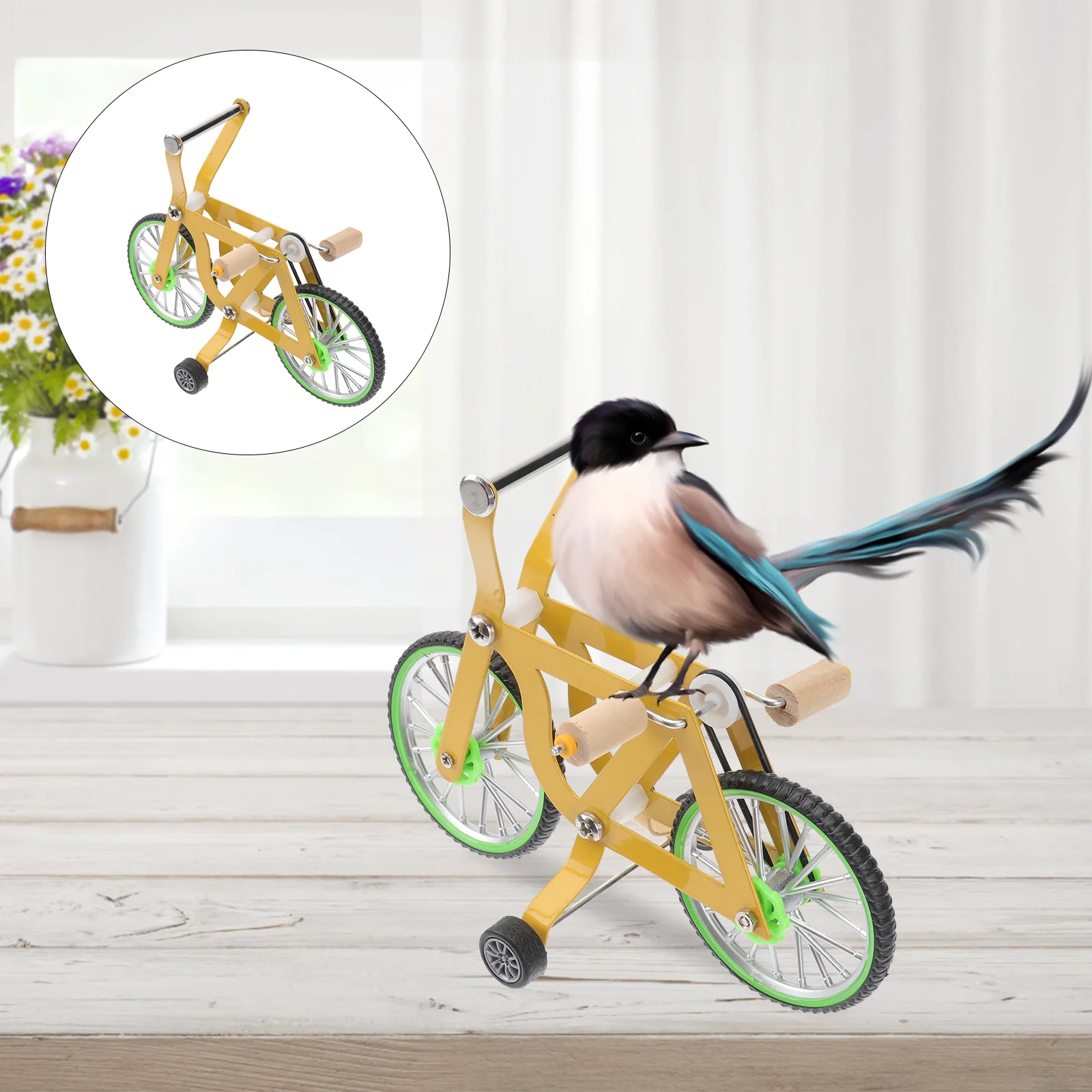 

Funny Parrot Bike Toy Bird Intelligence Training Toy Bird Training Supplies