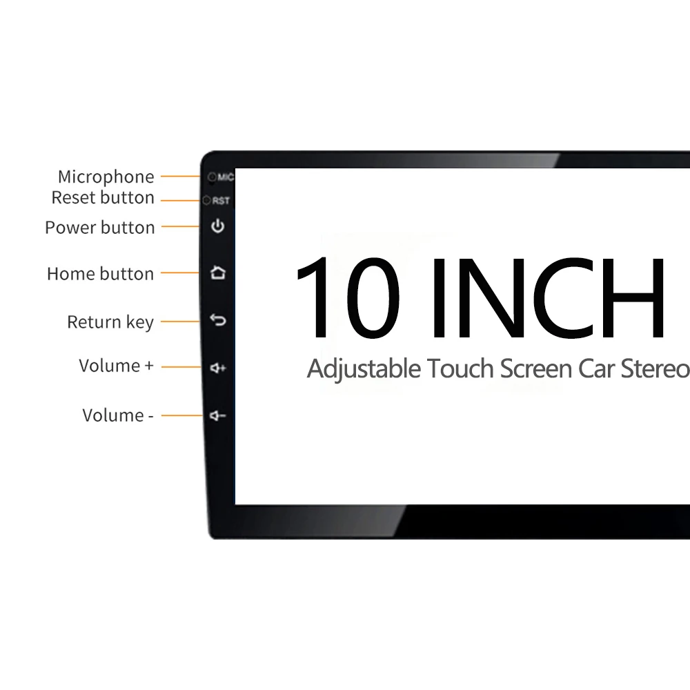 10-дюймовый Регулируемый автомобильный стерео-радиоприемник 1DIN Android 8 1 MP5 плеер 1080P