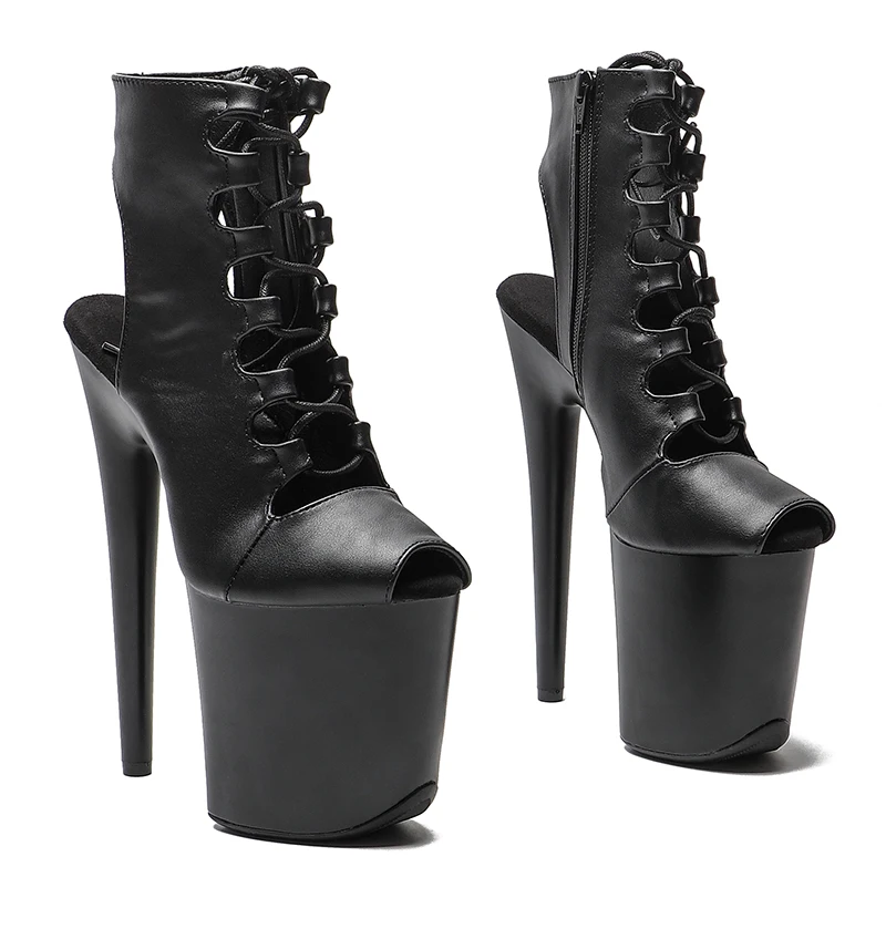 Leecabe 20CM/8Inch Matte Upper Women's Platform boots  party High Heels Pole Dance shoes  platform shoes 2K