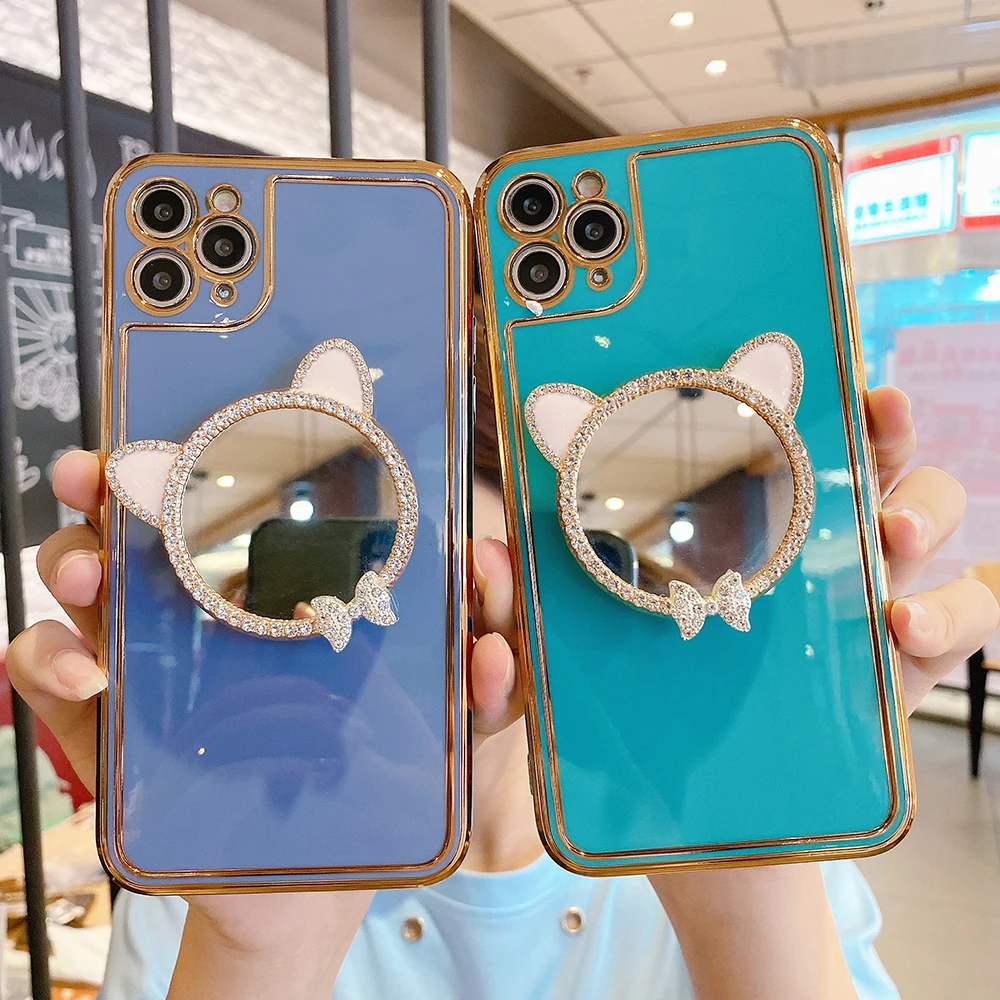 

Plating Mirror Phone Case for IPhone 11 12 13 Pro Max Shockproof Cover for IPhone X XR XS Max 7 8 Plus SE 2020 Cases Coque Funda