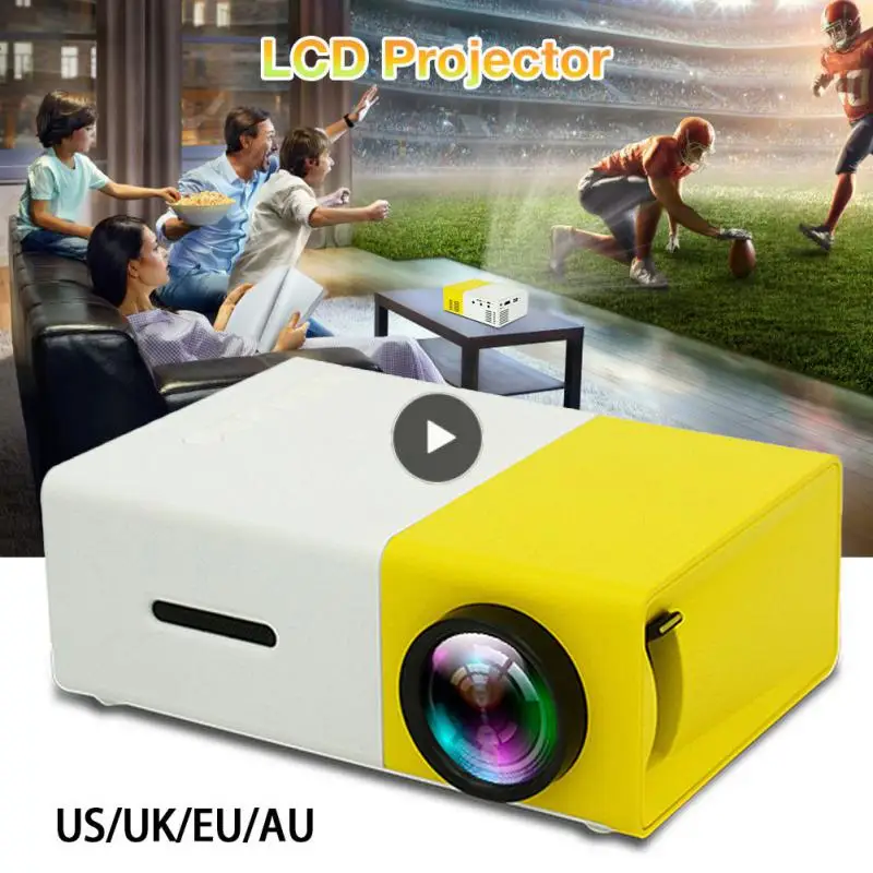

YG300 LED Mini Projector 480x272 Pixels Supports 1080P HDMI-compatible USB Audio Portable Home Media Video Player