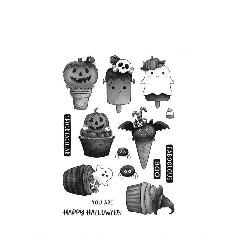 Новинка 2024 штамп с прозрачной печатью ведьмы на Хэллоуин сделай сам скрапбукинг