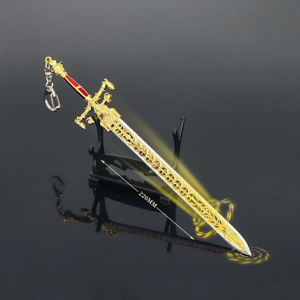 

22CM Elden Ring Game Surrounding Night and Fire Sword All Metal Craft Decoration Model Personal Collection Toys