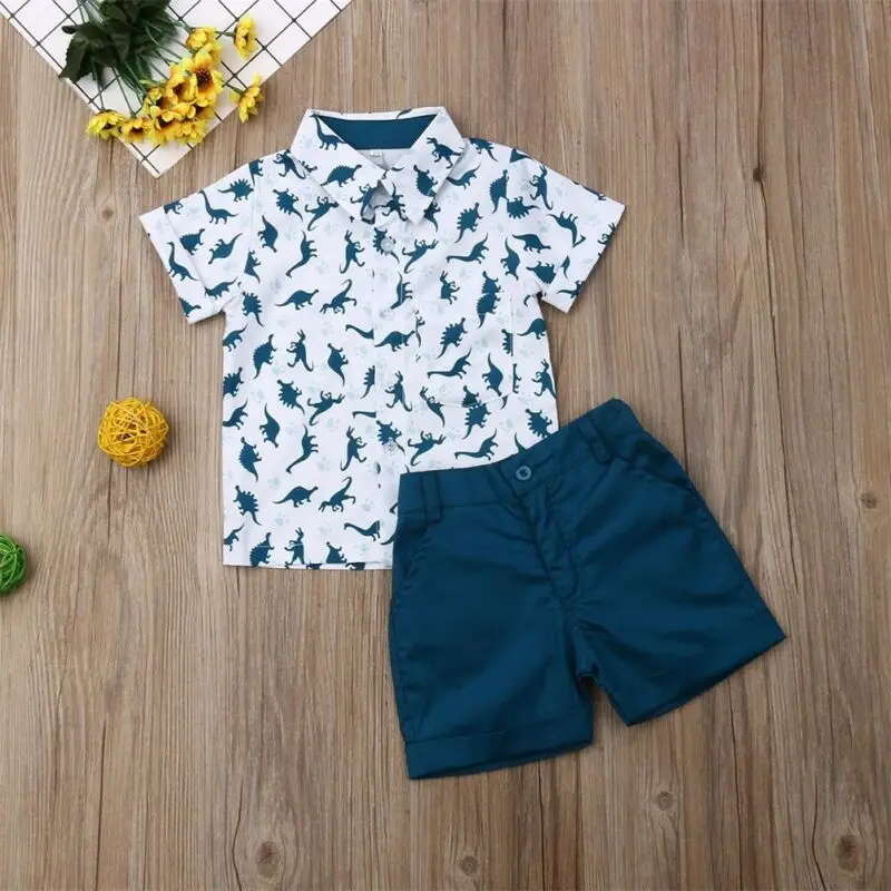 

Citgeett Toddler Baby Boys Kids Summer Clothes T-shirt Dinosaur Tops + Shorts Pants Outfits YJ022