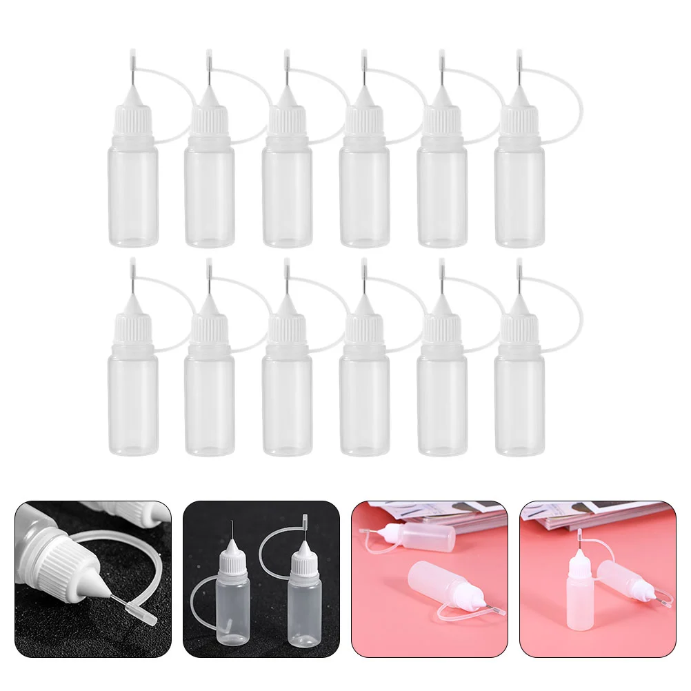 

12Pcs Needle Tip Glue Bottle Multipurpose Needle Bottle Squeeze Bottle