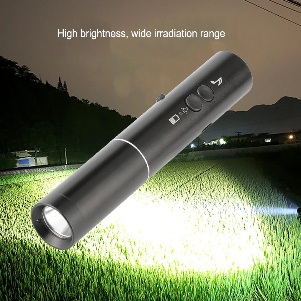 

Flashlight Adjustable Waterproof Loud Alarm Portable Outdoor Warning Torch Sports Traffic Lantern Aluminum Alloy Lamp
