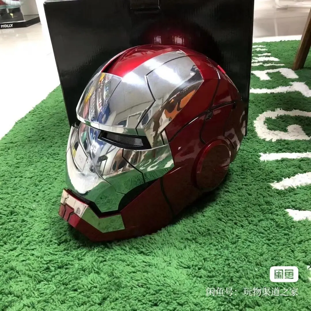 

2023 Marvel Iron Man 1:1 Mk5 Electric Helmet Multi-piece Opening And Closing Helmet Voice Control Eyes Model Adult Toy Boy Gifts