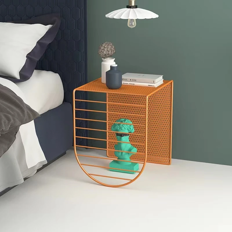 Nordic Iron Coffee Table Multifunctional Small Apartment Sofa Combination Simple Modern Flower Table Decoration Light Luxury