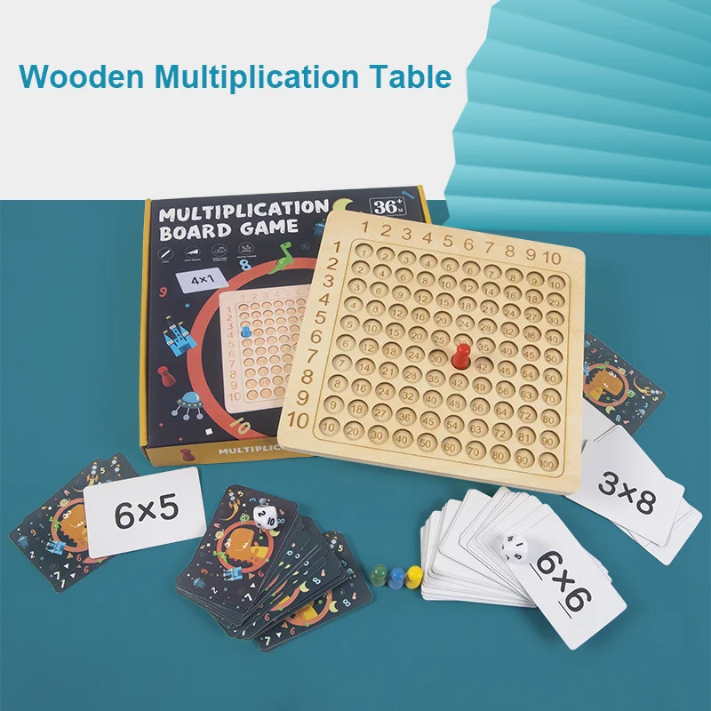 Tabella di moltiplicazione aritmetica per la matematica del bambino giocattoli Montessori in legno moltiplicano il conteggio degli aiuti didattici giocattoli matematici educativi per bambini
