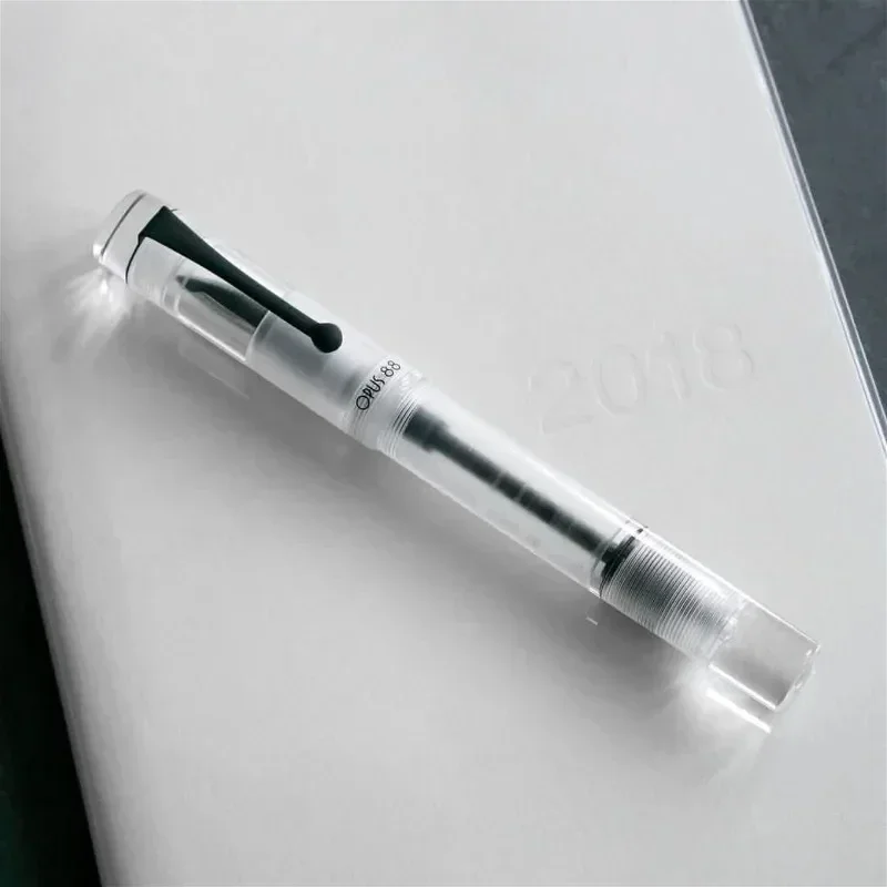 Новая перьевая ручка OPUS 88 KOLORO из белой смолы, немецкое перо F M B 0.5MM 0.7MM 1.0MM, портативная золотая ручка, высококачественная канцелярская принадлежность для офиса (art.: 3920dbcc78b3a) - 3920dbcc78b3a