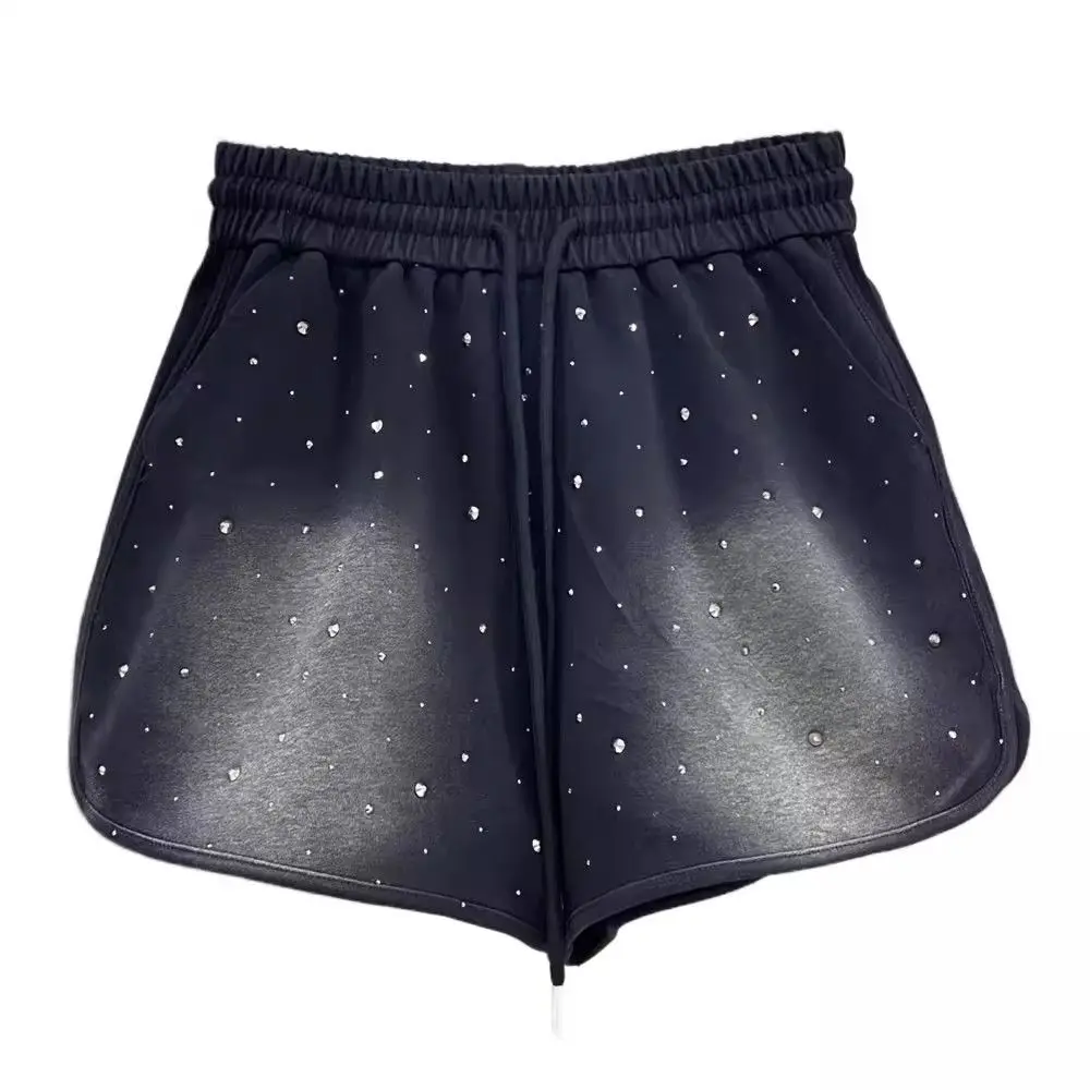 Шорты женские с эластичным поясом повседневные свободные штаны широкими