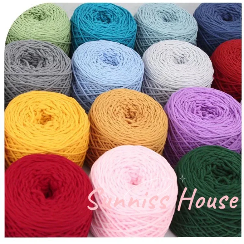 200 г твердой пряжи для тафтинга 8 нитей мягкая теплая шерстяная нить 5 мм хлопковая