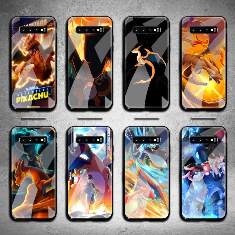 

Pokémon Charizard Phone Case Tempered Glass For Samsung S20 Plus S7 S8 S9 S10 Note 8 9 10 Plus