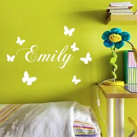 ly butterfly custom name decal for girls room bedroom vinyl removable stickers l1 210
