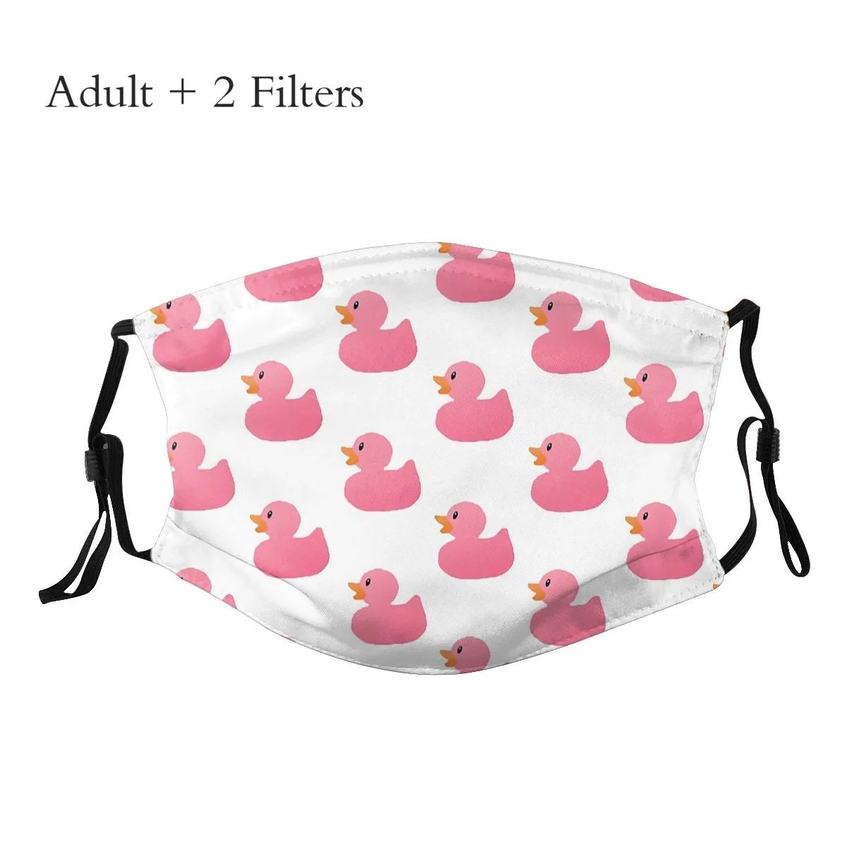 Pink Adult Mask Rubber Duck Adjustable Wasbaar Pattern Cotton Respirator With Filters |