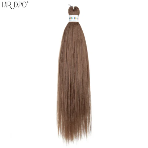 26-дюймовые легко плетеные волосы, синтетические красочные предварительно растянутые плетеные волосы для наращивания, Джамбо плетеные волосы Омбре Yaki, длинные прямые волосы