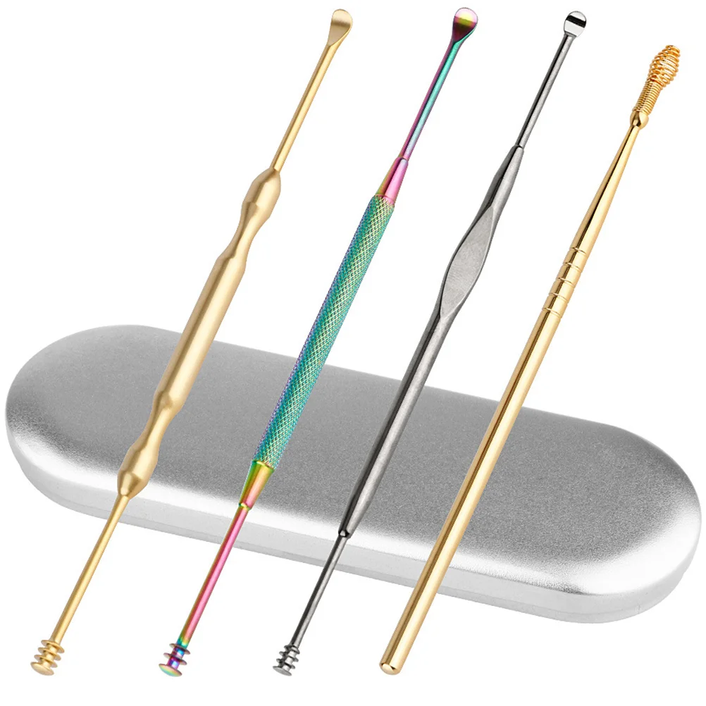 

Ear Spiral Stainless Steel Picks Digging Spoons Earpicks Earpick Cleaning Spoon