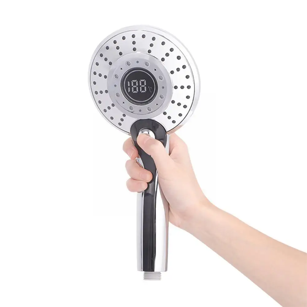 

Automatic Led Light Shower 3 Color Led Handheld Display Digital Temperature Water Sprayer Shower Bathroom Saving D1j5