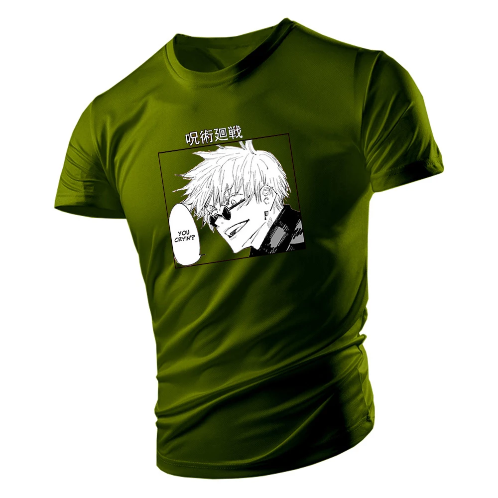 

Футболка мужская с круглым вырезом, дышащая быстросохнущая Модная рубашка для баскетбола, занятий спортом на открытом воздухе, юютсу кайсен, четыре сезона