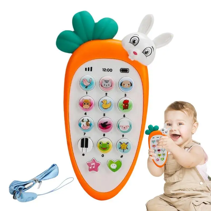 

Baby Phone Toys Bilingual Telephone Teether Music Voice Toy Early Educational Learning Machine Electronic Children Gift Baby Toy