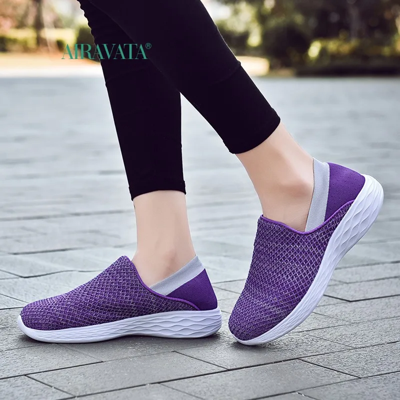 Women Black Sneakers Female Knitted Vulcanized Shoes Casual Slip on Flats Ladies Sock Shoes Trainers New Tenis Feminino Zapatos