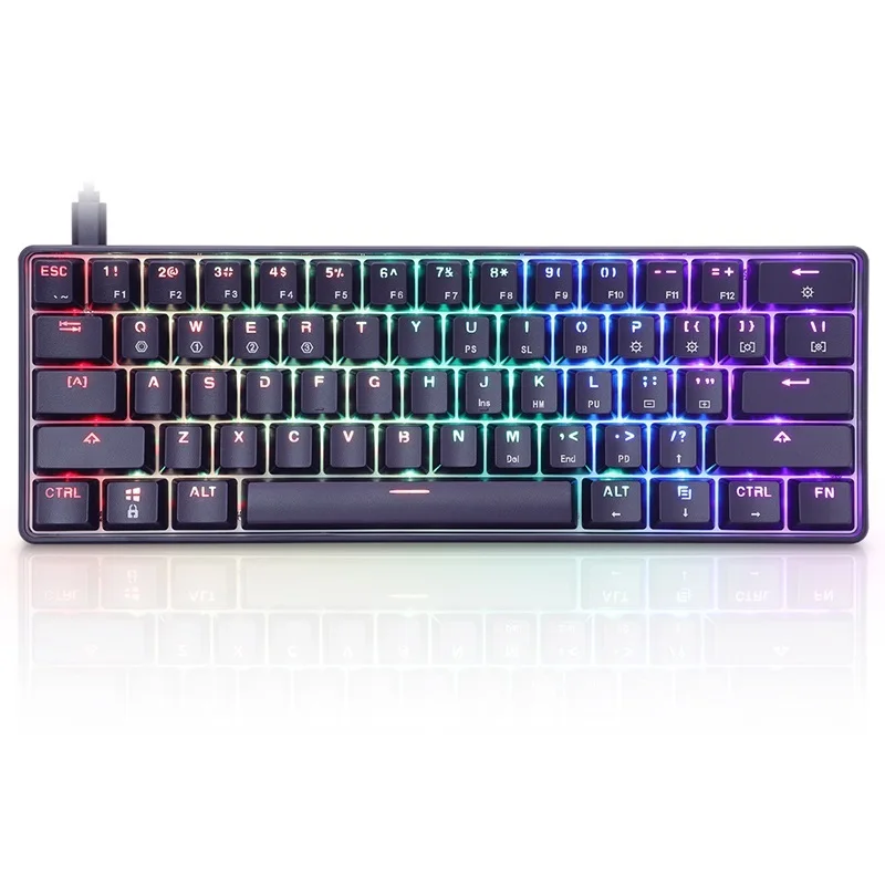 

GK61 Teclado 60% Mini Keyboard PC Gamer USB Wired Keycaps For Mechanical Keyboard Gaming Accessories Laptop Tablet SK61